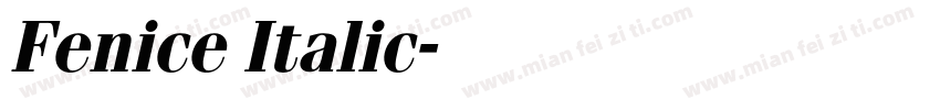 Fenice Italic字体转换